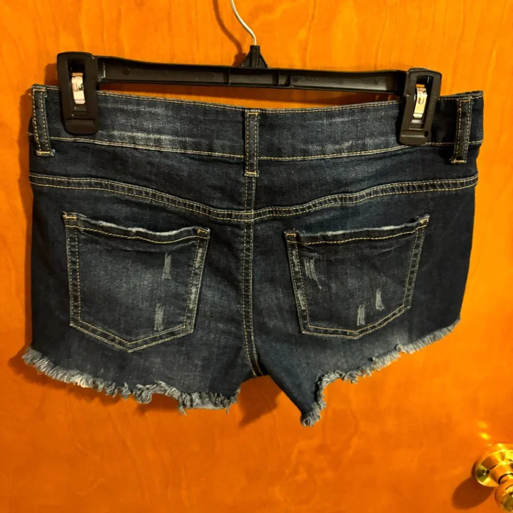 Empyre Jenna Distressed Blue Denim Shorts Size‎ 3